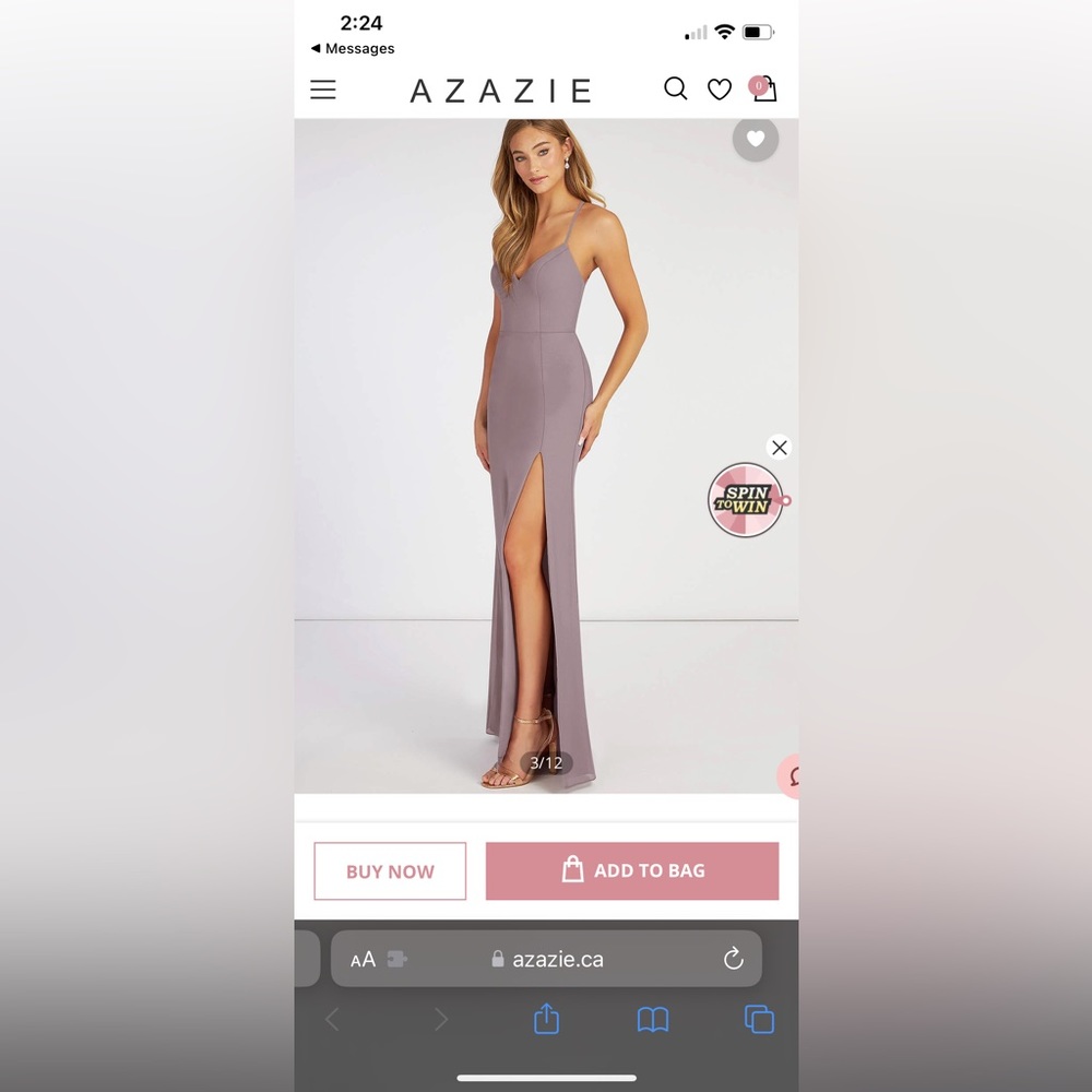 Azazie “dusk” Size A4 bridesmaid dress